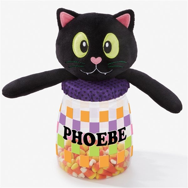 Checker Name Personalized Halloween Candy Jar - 57828