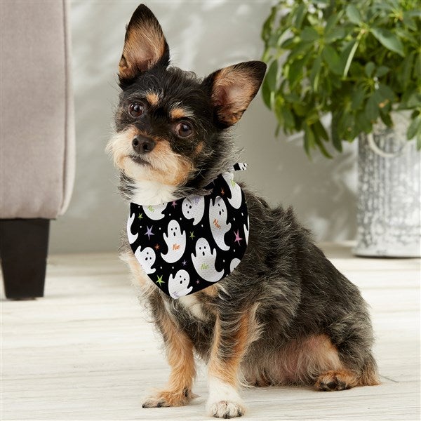 Bright Fright Ghosts Personalized Dog Bandana - 57848