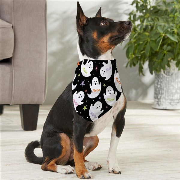 Bright Fright Ghosts Personalized Dog Bandana - 57848