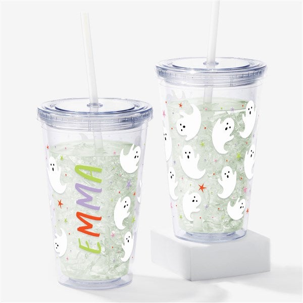 Bright Fright Ghosts Personalized 17 oz. Insulated Acrylic Tumbler - 57851