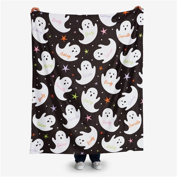 Bright Fright Ghosts Personalized Blanket - 57886