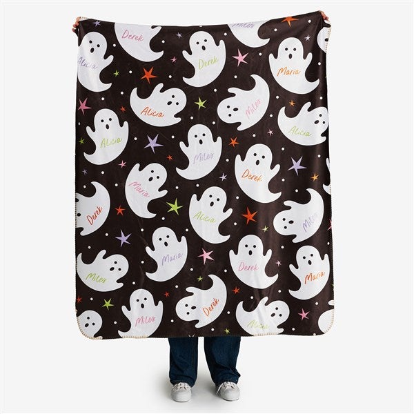 Bright Fright Ghosts Personalized Blanket - 57886