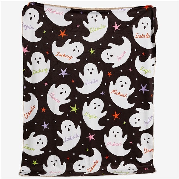 Bright Fright Ghosts Personalized Blanket - 57886