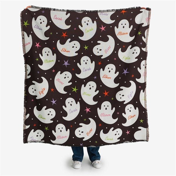 Bright Fright Ghosts Personalized Blanket - 57886