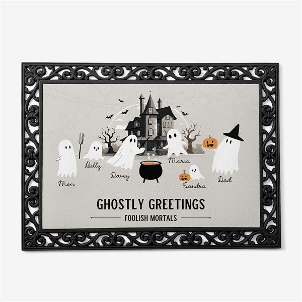 Ghostly Greetings Personalized Doormat - 57940