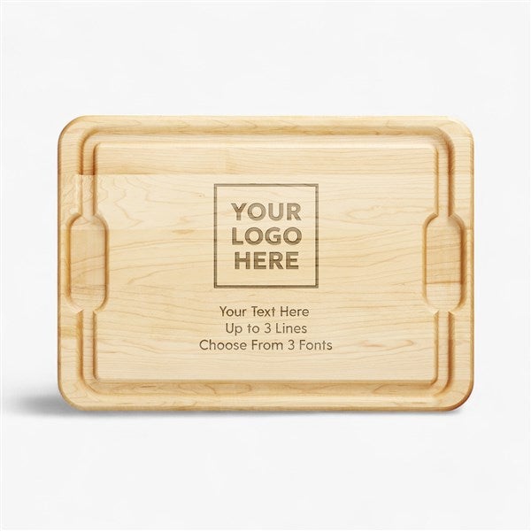 Personalized Logo Hardwood Cutting Board 12 x 17 - 57964