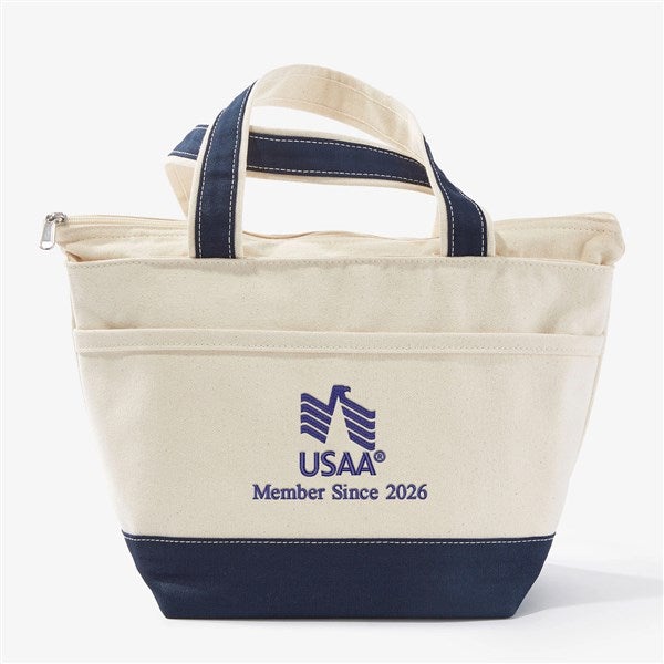 USAA Member Embroidered Canvas Lunch Bag - Navy - 57979