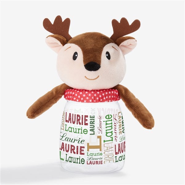 Christmas Repeating Name Personalized Candy Jars - 58113