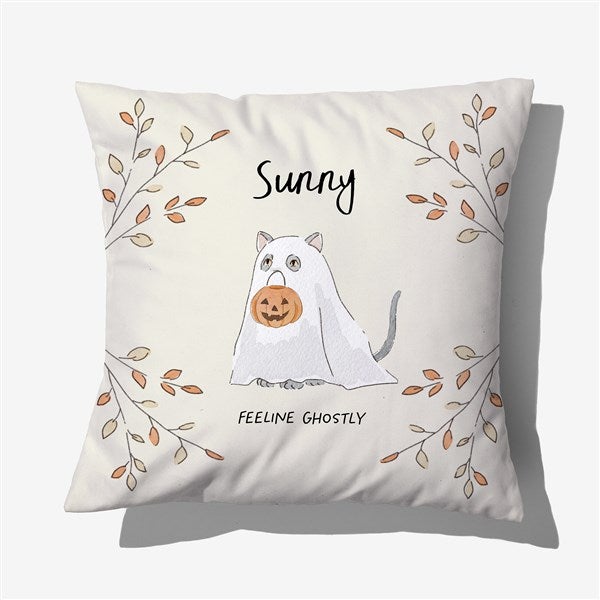Halloween Paws Personalized Throw Pillows - 58152