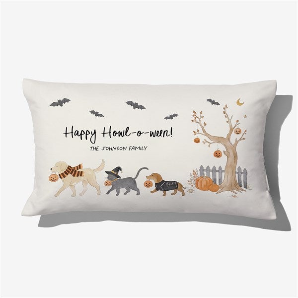 Halloween Paws Personalized Throw Pillows - 58152