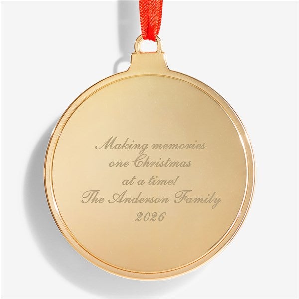 Write Your Own Engraved Gold Round Ornament - 58299