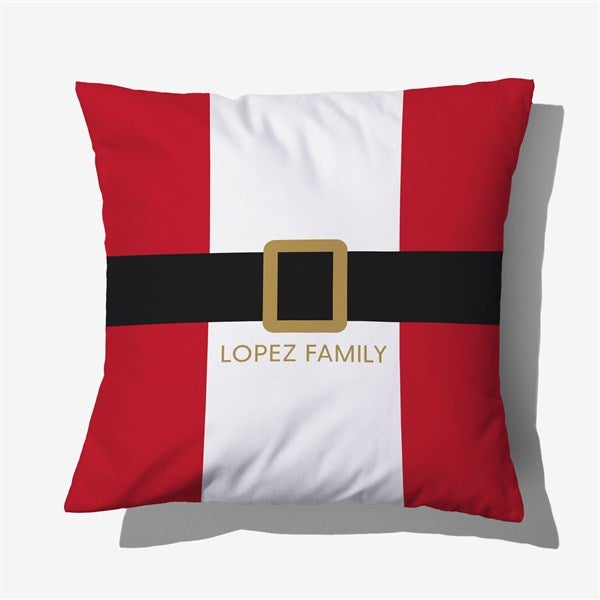 Santa's Belt Personalized Throw Pillow - 58318