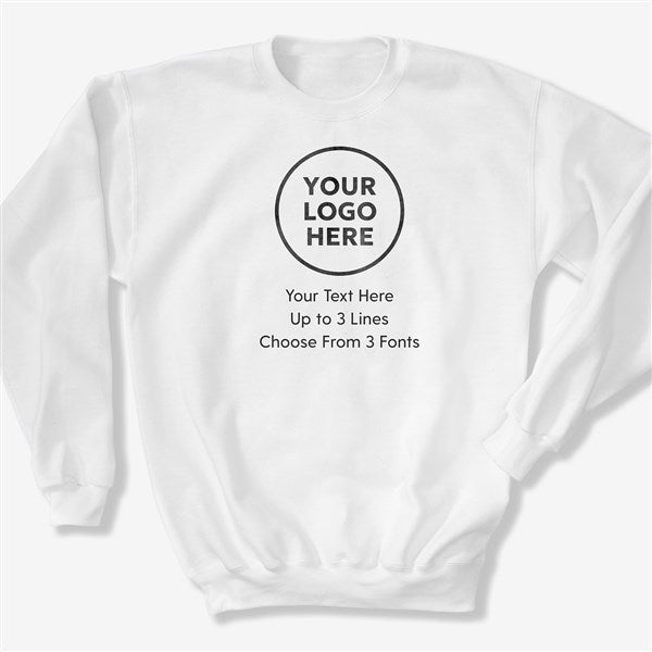 Company Logo Adult Sweatshirt White Crewneck - 58332