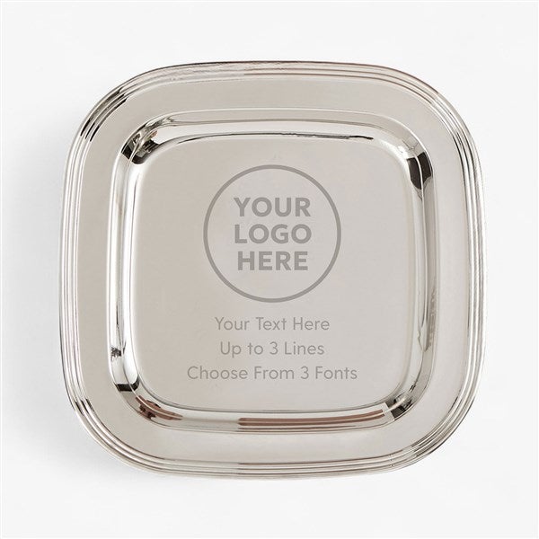 Personalized Logo Silver Tray  - 58336