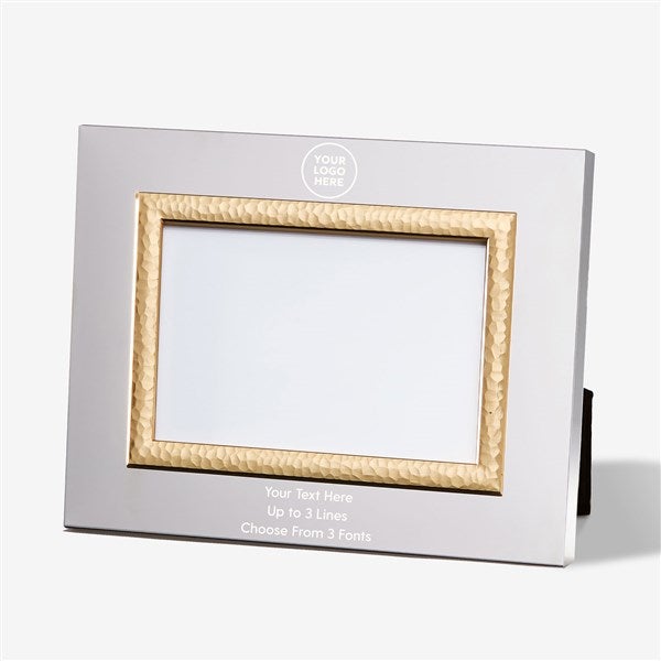 Personalized Logo Silver & Gold Hammered Frame - 58344
