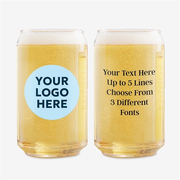 Personalized Logo Printed 16 oz. Beer Can Glass  - 58361