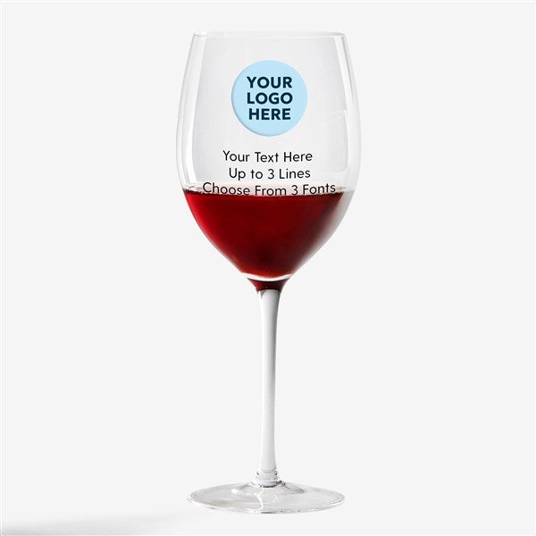 Personalized Logo Printed Red Wine Glass  - 58363
