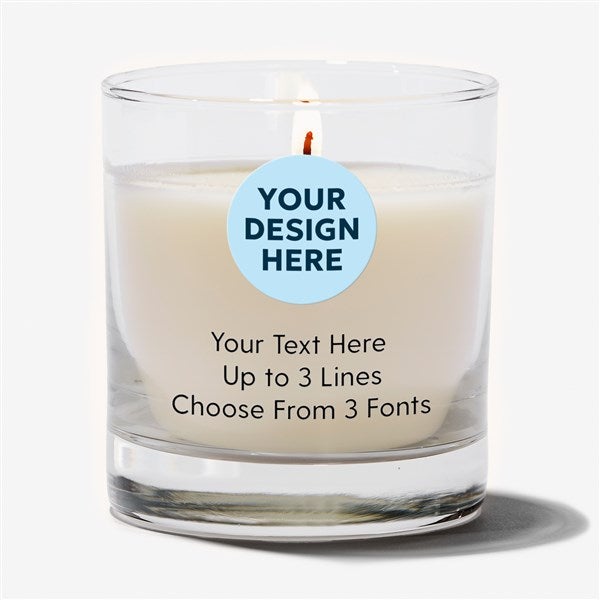 Personalized Logo and Text Glass Candle - 58368