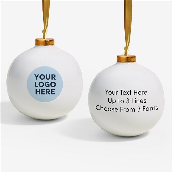 Corporate Logo Personalized Ball Ornament - 58370