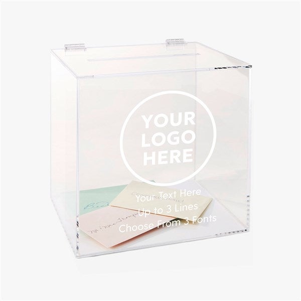 Personalized Logo Acrylic Card Box  - 58382
