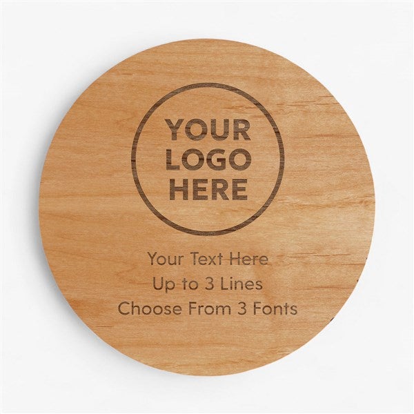 Personalized Business Logo Wood Coasters - 58394
