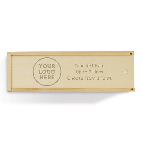 Personalized Logo Jumbling Tower Game with Wood Case - 58397