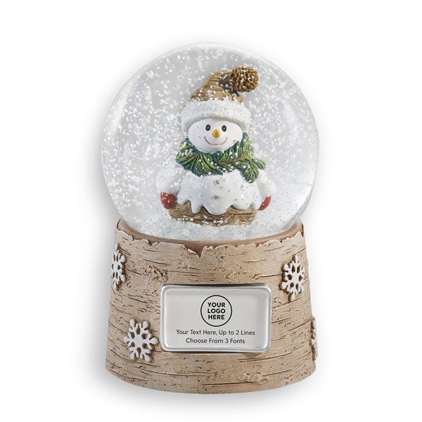 Personalized Logo Snowman Snow Globe - 58403