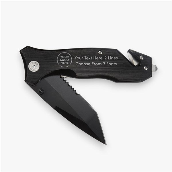 Personalized Logo Survivor Lock-back Knife - 58405