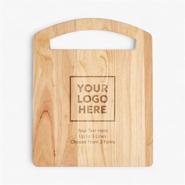 Corporate Rubberwood Handle Cutting Board - 20x16 - 58417