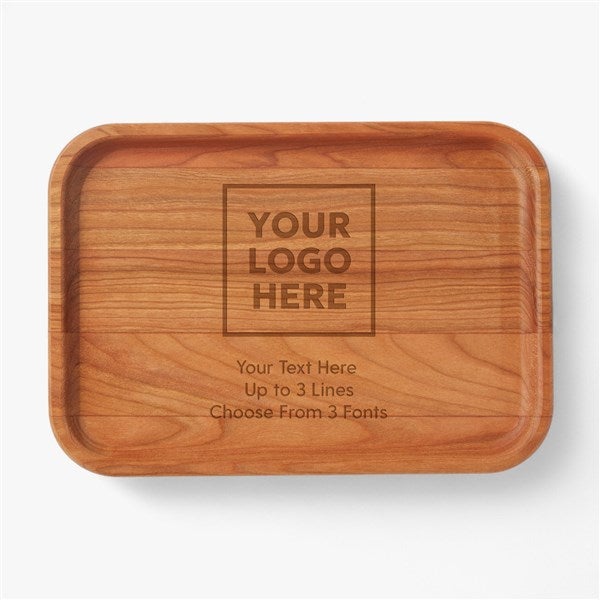 Corporate Engraved Cherry Wood Valet Tray - 58420