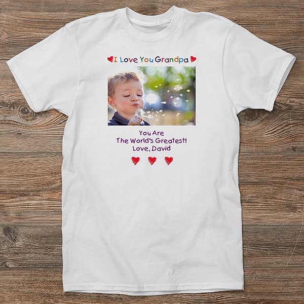 Loving Him Personalized Photo Apparel for Fathers & Grandfathers - 5844