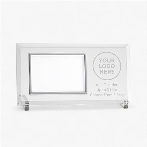 Personalized Logo Silver Beveled Picture Frame   - 58447