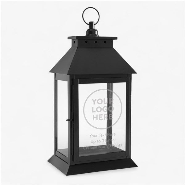 Personalized Logo Black Decorative Candle Lantern  - 58449