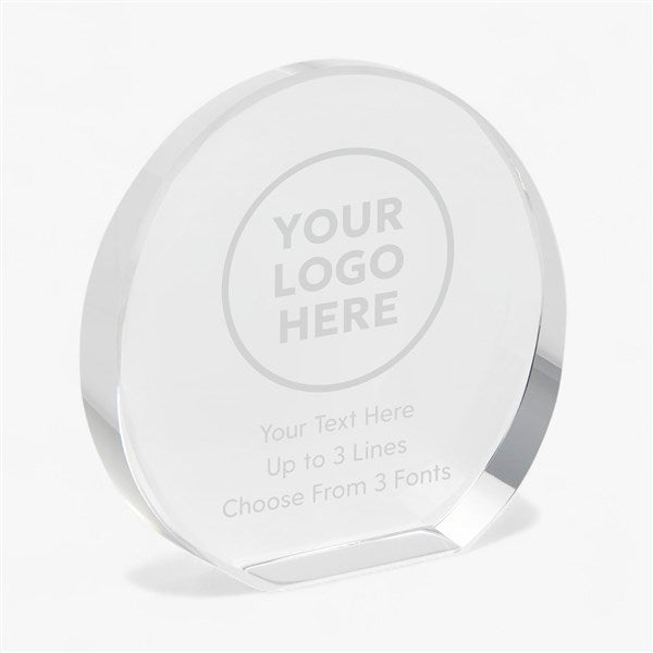 Personalized Logo Round Crystal Award Last - 58451
