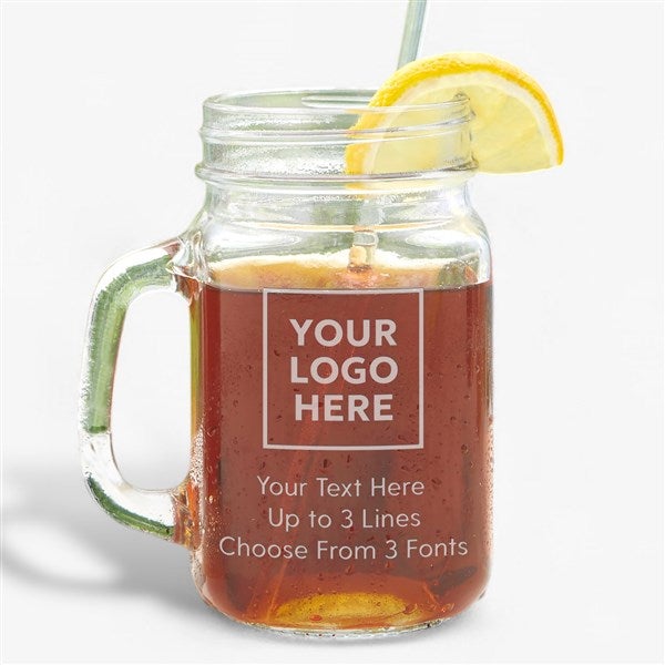 Personalized Logo Glass Mason Jar - 58457