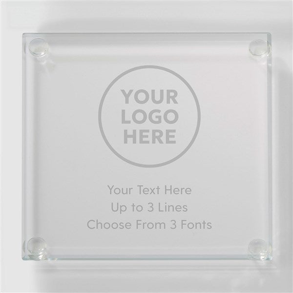 Personalized Logo Glass Coaster Set With Case - 58462