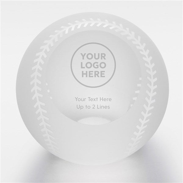 Engraved Logo Glass Baseball  - 58465