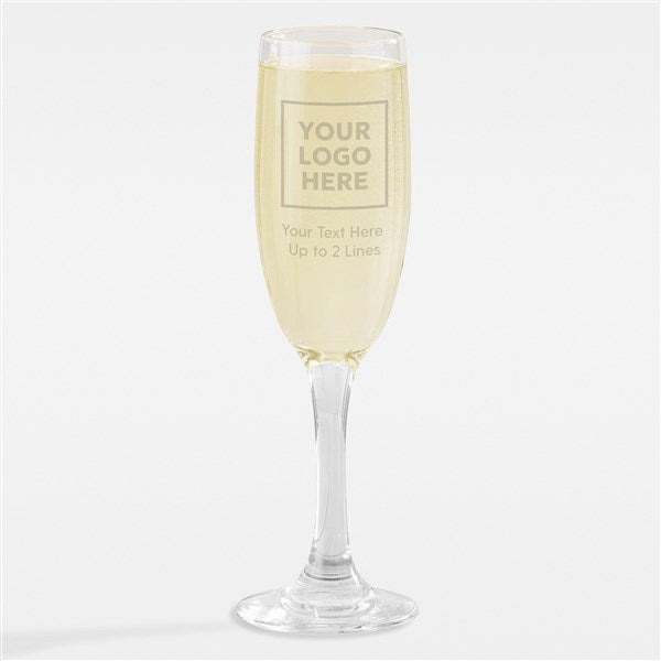 Corporate Logo Personalized Champagne Glass - Stemmed  - 58552
