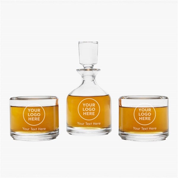 Personalized Logo Duet 8.5 oz. Stacking Decanter Set  - 58555