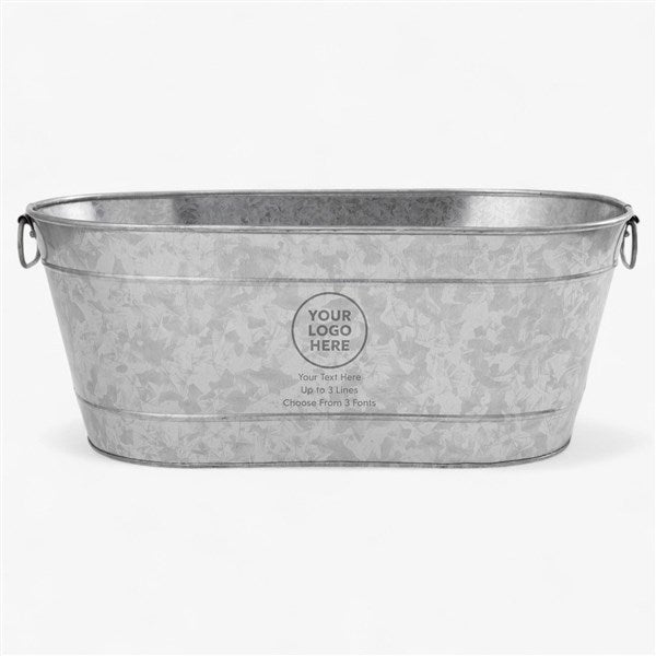 Personalized Logo Galvanized Beverage Tub  - 58559