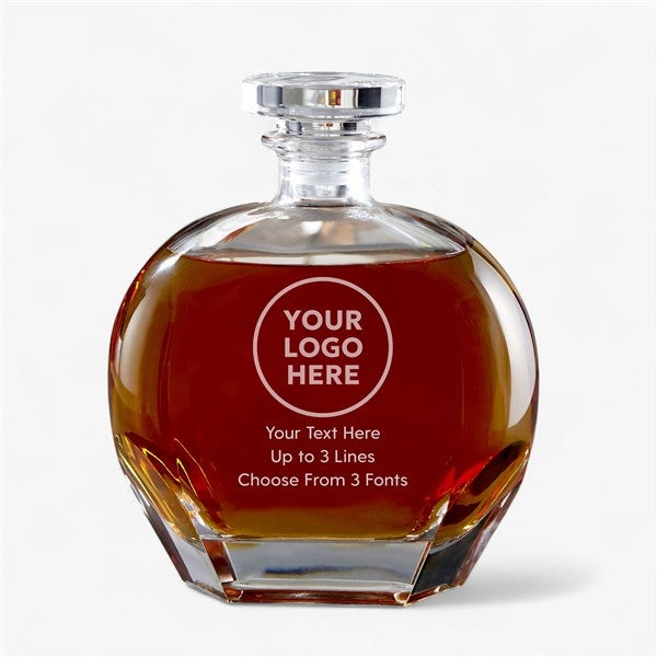 Personalized Business Logo Engraved Whiskey Decanters - 58567