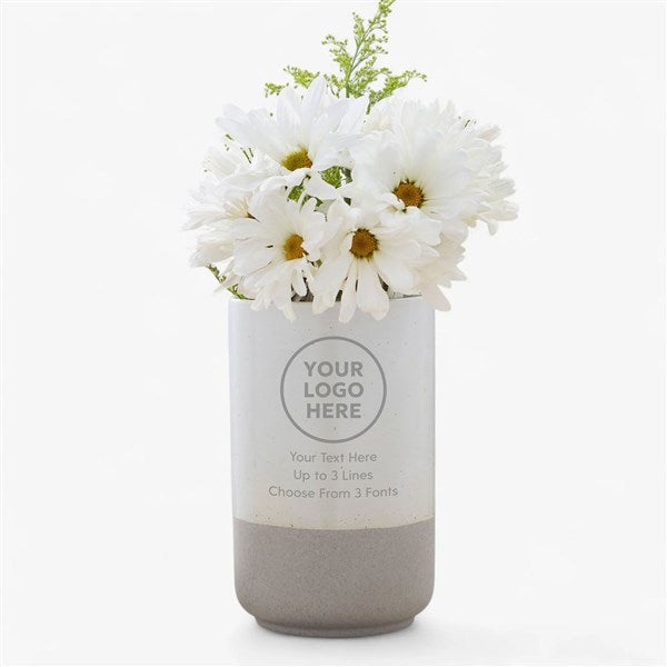 Personalized Logo Cement Flower Vase - 58568