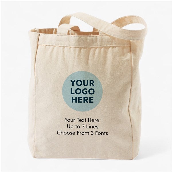 Personalized Logo Canvas Tote Bag - 14" x 10" - 58602
