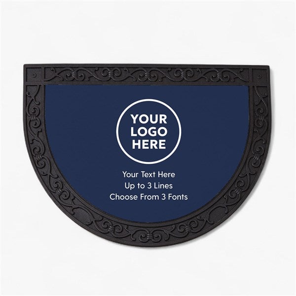 Personalized Logo Half Round Semi-Circle Doormat - 58606