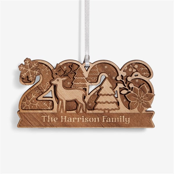 2026 Personalized 2 Piece Wood Ornament - 58615
