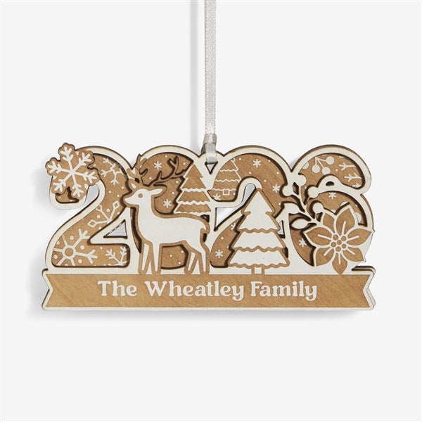 2026 Personalized 2 Piece Wood Ornament - 58615