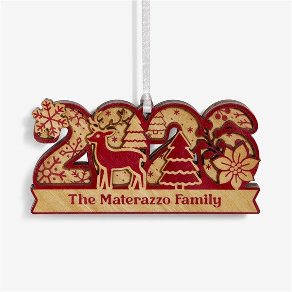 2026 Personalized 2 Piece Wood Ornament - 58615