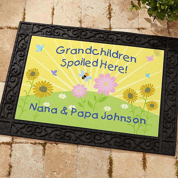 Grandchildren Spoiled Here Personalized Grandparent Doormat
