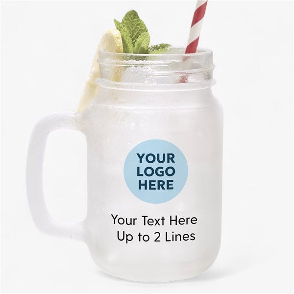 Personalized Frosted Mason Jar  - 58647