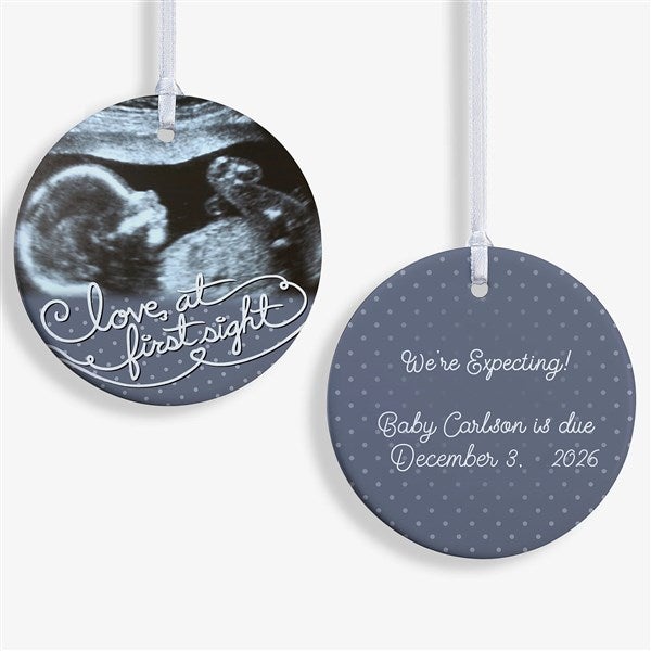 Baby Sonogram Photo Personalized Christmas Ornament - 5865